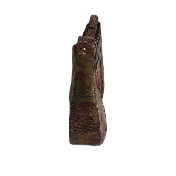 Brahmin Multicolor Johanna Foliage Melbourne Embossed Shoulder Bag W/ Zipper - Picture 4 of 6